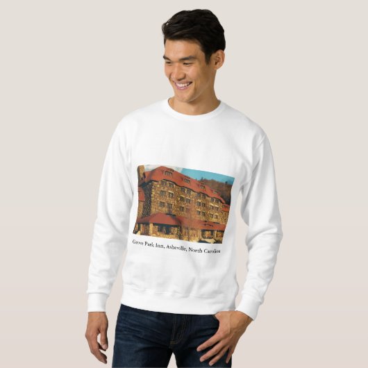 Weiß Sweatshirt mit Grove Park Inn Foto (Vorne ganz)