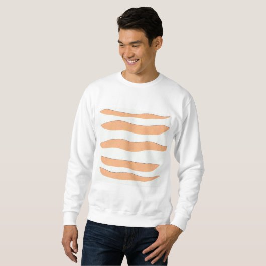 Weiß Sweatshirt mit Tigerstreifen (Vorne ganz)