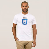 Weiß-T - Shirt des Logo-CSS3 (Vorne ganz)