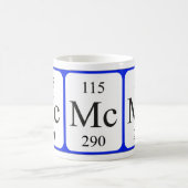 Weiß-Tasse des Elements 115 - Moscovium Kaffeetasse (Mittel)