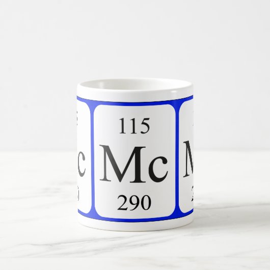 Weiß-Tasse des Elements 115 - Moscovium Kaffeetasse (Mittel)