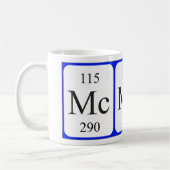 Weiß-Tasse des Elements 115 - Moscovium Kaffeetasse (Links)