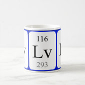 Weiß-Tasse des Elements 116 - Livermorium Kaffeetasse (Mittel)