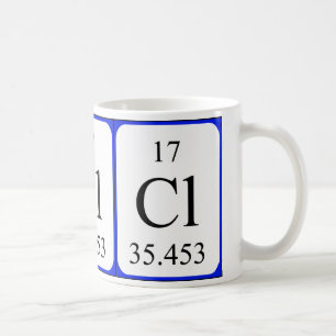 Weiß-Tasse des Elements 17 - Chlor Kaffeetasse