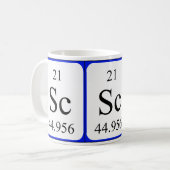 Weiß-Tasse des Elements 21 - Scandium Kaffeetasse (Vorderseite Links)
