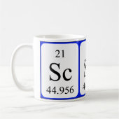 Weiß-Tasse des Elements 21 - Scandium Kaffeetasse (Links)