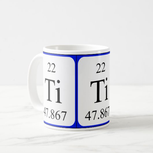Weiß-Tasse des Elements 22 - Titan Kaffeetasse (Vorderseite Links)