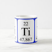 Weiß-Tasse des Elements 22 - Titan Kaffeetasse (Mittel)