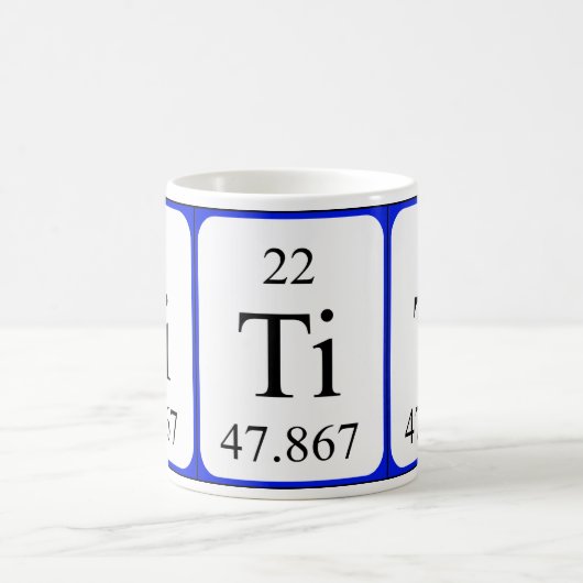 Weiß-Tasse des Elements 22 - Titan Kaffeetasse (Mittel)