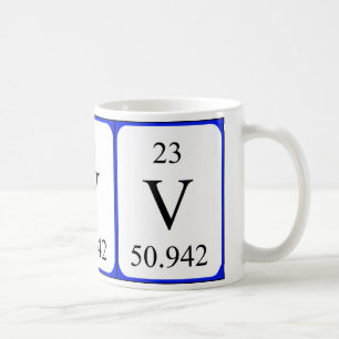 Weiß-Tasse des Elements 23 - Vanadium Kaffeetasse