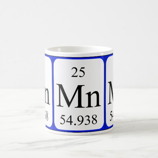 Weiß-Tasse des Elements 25 - Mangan Kaffeetasse (Mittel)