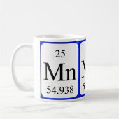 Weiß-Tasse des Elements 25 - Mangan Kaffeetasse (Links)