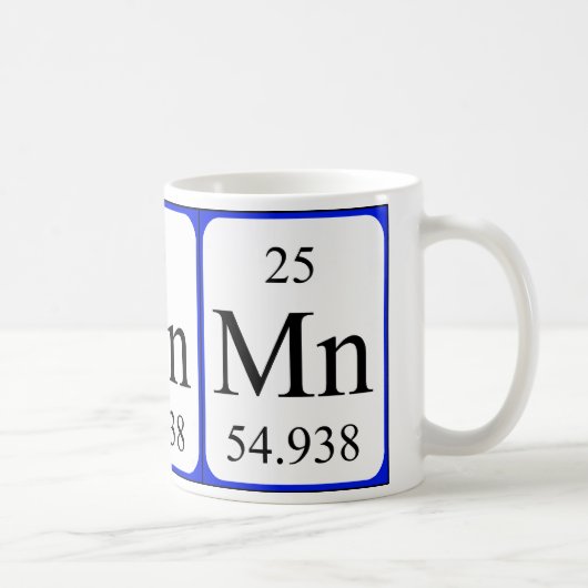 Weiß-Tasse des Elements 25 - Mangan Kaffeetasse (Rechts)