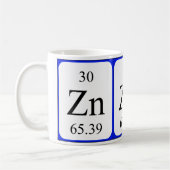Weiß-Tasse des Elements 30 - Zink Kaffeetasse (Links)