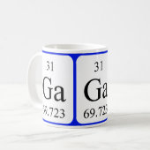 Weiß-Tasse des Elements 31 - Gallium Kaffeetasse (Vorderseite Links)