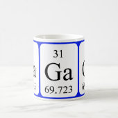 Weiß-Tasse des Elements 31 - Gallium Kaffeetasse (Mittel)