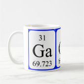 Weiß-Tasse des Elements 31 - Gallium Kaffeetasse (Links)