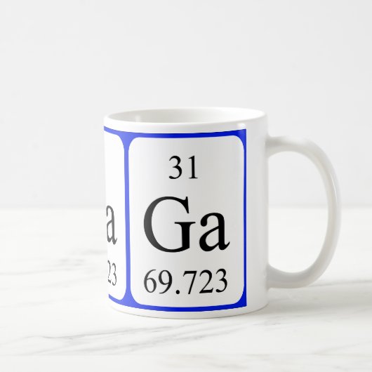 Weiß-Tasse des Elements 31 - Gallium Kaffeetasse (Rechts)