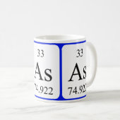 Weiß-Tasse des Elements 33 - Arsen Kaffeetasse (VorderseiteRechts)