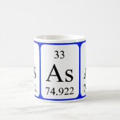Weiß-Tasse des Elements 33 - Arsen Kaffeetasse (Mittel)