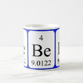 Weiß-Tasse des Elements 4 - Beryllium Kaffeetasse (Mittel)