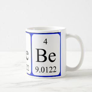 Weiß-Tasse des Elements 4 - Beryllium Kaffeetasse