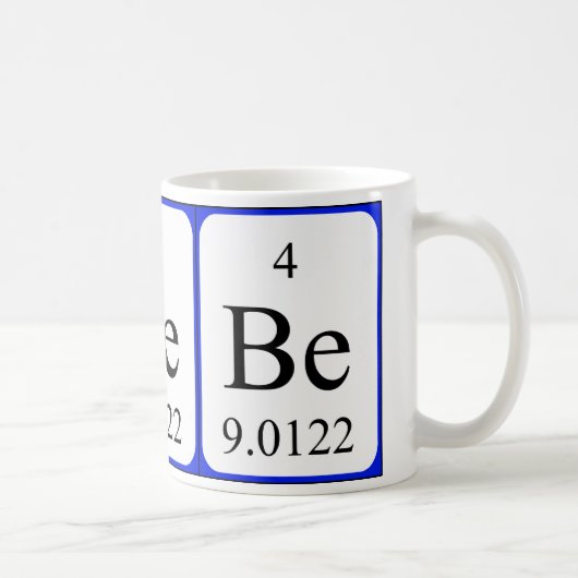 Weiß-Tasse des Elements 4 - Beryllium Kaffeetasse (Rechts)