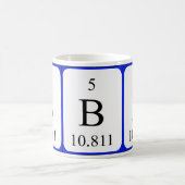 Weiß-Tasse des Elements 5 - Bor Kaffeetasse (Mittel)