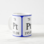 Weiß-Tasse des Elements 78 - Platin Kaffeetasse (Vorderseite Links)