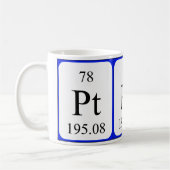 Weiß-Tasse des Elements 78 - Platin Kaffeetasse (Links)