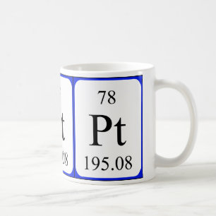 Weiß-Tasse des Elements 78 - Platin Kaffeetasse