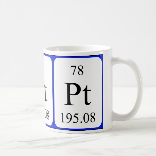 Weiß-Tasse des Elements 78 - Platin Kaffeetasse (Rechts)