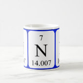 Weiß-Tasse des Elements 7 - Stickstoff Kaffeetasse (Mittel)