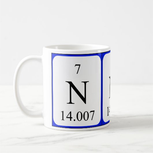 Weiß-Tasse des Elements 7 - Stickstoff Kaffeetasse (Links)