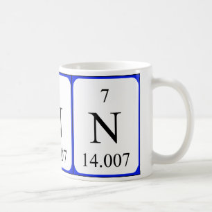 Weiß-Tasse des Elements 7 - Stickstoff Kaffeetasse