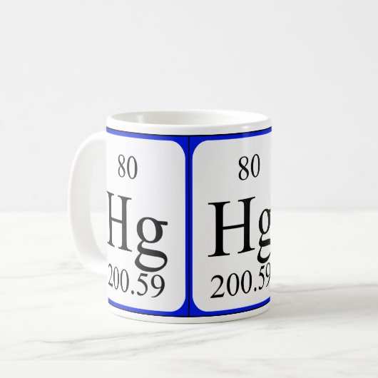 Weiß-Tasse des Elements 80 - Mercury Kaffeetasse (Vorderseite Links)