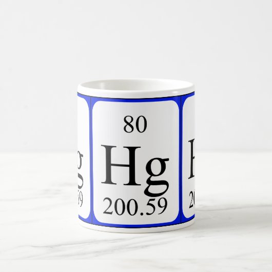 Weiß-Tasse des Elements 80 - Mercury Kaffeetasse (Mittel)