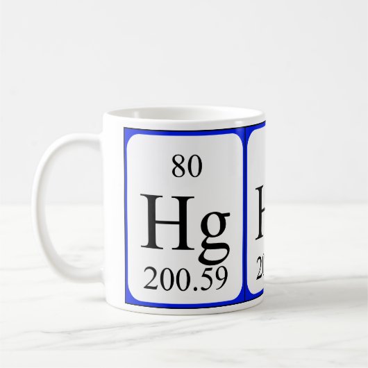 Weiß-Tasse des Elements 80 - Mercury Kaffeetasse (Links)