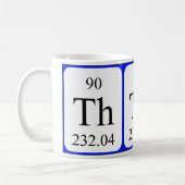 Weiß-Tasse des Elements 90 - Thorium Kaffeetasse (Links)