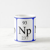 Weiß-Tasse des Elements 93 - Neptunium Kaffeetasse (Mittel)