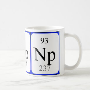 Weiß-Tasse des Elements 93 - Neptunium Kaffeetasse