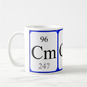 Weiß-Tasse des Elements 96 - Curium Kaffeetasse (Links)
