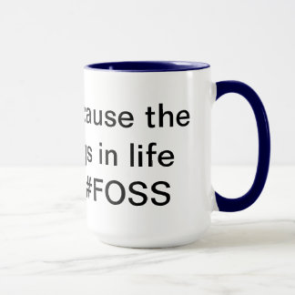 Weiß-Tasse des Linux-Leben-15oz Tasse