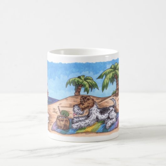 Weiß-Tasse DrahtFox endlose Sommer-11oz Kaffeetasse (Mittel)
