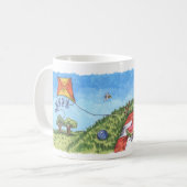 Weiß-Tasse Drahtfox-Sommer-11oz Kaffeetasse (Vorderseite Links)