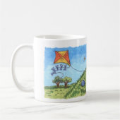 Weiß-Tasse Drahtfox-Sommer-11oz Kaffeetasse (Links)