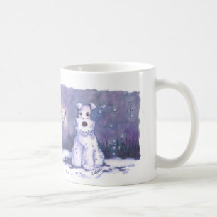 Weiß-Tasse Drahtfox-Winter-11oz Kaffeetasse