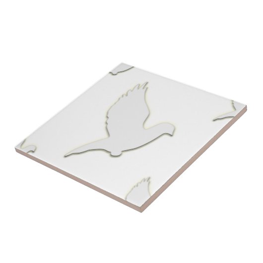 Weiß-Taube Fliese (Seite)