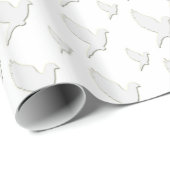 Weiß-Taube Geschenkpapier (Rolleneckpunkt)