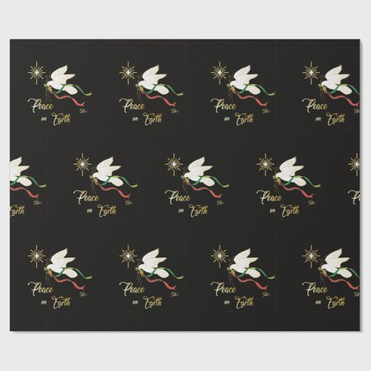 Weiß-Tauben-ausgebreiteter Weltfrieden Geschenkpapier (Flach)